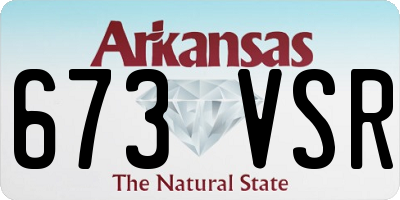 AR license plate 673VSR