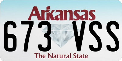 AR license plate 673VSS
