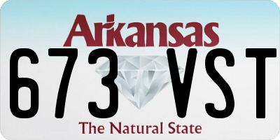 AR license plate 673VST