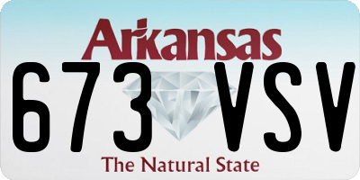 AR license plate 673VSV