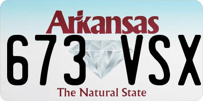 AR license plate 673VSX