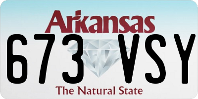 AR license plate 673VSY
