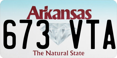 AR license plate 673VTA