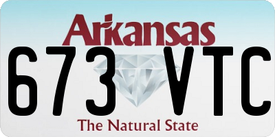AR license plate 673VTC