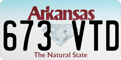 AR license plate 673VTD