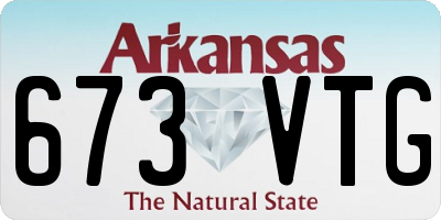 AR license plate 673VTG
