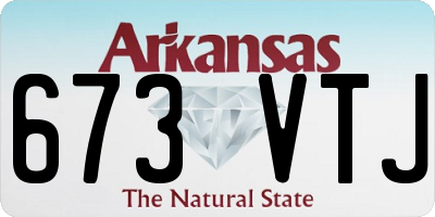 AR license plate 673VTJ
