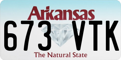 AR license plate 673VTK