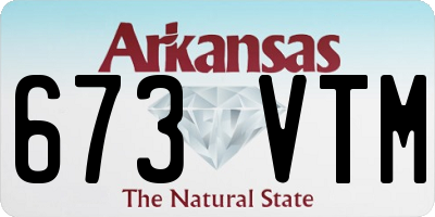 AR license plate 673VTM