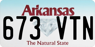 AR license plate 673VTN