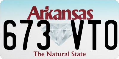 AR license plate 673VTO