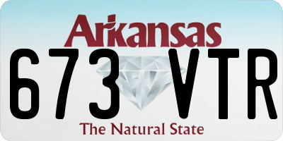 AR license plate 673VTR