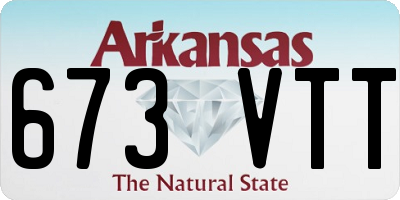 AR license plate 673VTT