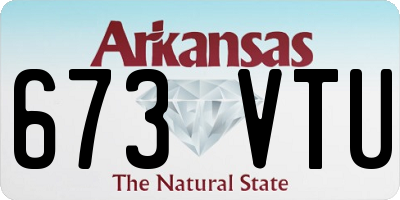 AR license plate 673VTU