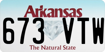 AR license plate 673VTW