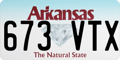 AR license plate 673VTX