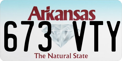 AR license plate 673VTY