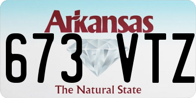 AR license plate 673VTZ