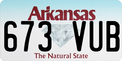 AR license plate 673VUB