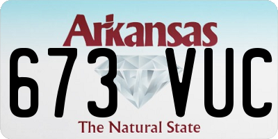 AR license plate 673VUC