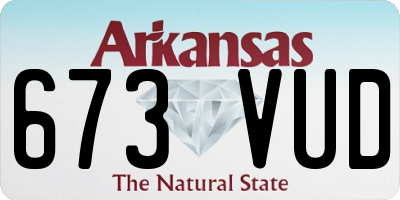 AR license plate 673VUD