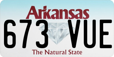 AR license plate 673VUE