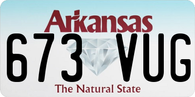 AR license plate 673VUG