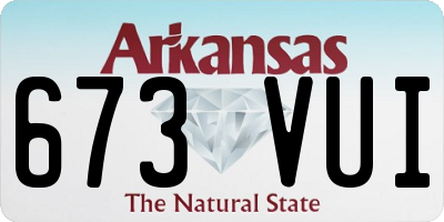 AR license plate 673VUI
