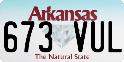AR license plate 673VUL