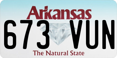 AR license plate 673VUN