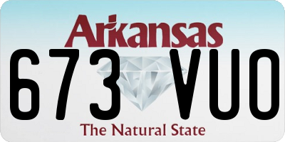 AR license plate 673VUO