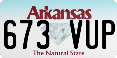 AR license plate 673VUP
