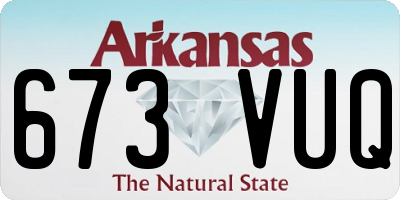 AR license plate 673VUQ