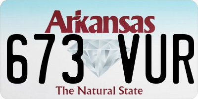 AR license plate 673VUR