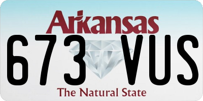 AR license plate 673VUS