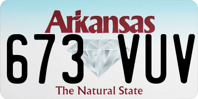 AR license plate 673VUV