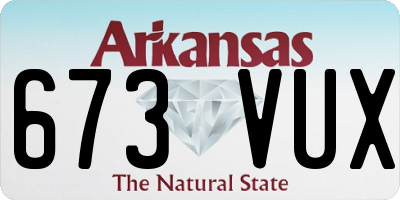 AR license plate 673VUX