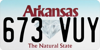 AR license plate 673VUY