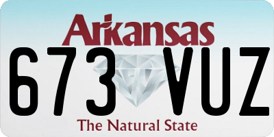 AR license plate 673VUZ