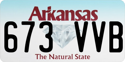 AR license plate 673VVB