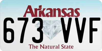 AR license plate 673VVF