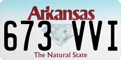 AR license plate 673VVI