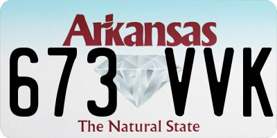 AR license plate 673VVK