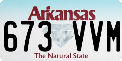 AR license plate 673VVM