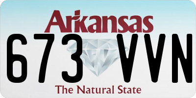 AR license plate 673VVN