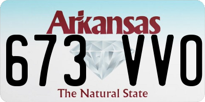 AR license plate 673VVO