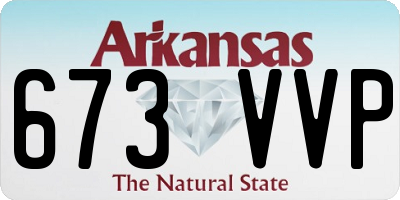 AR license plate 673VVP