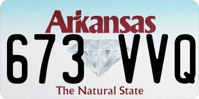 AR license plate 673VVQ