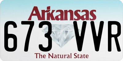AR license plate 673VVR