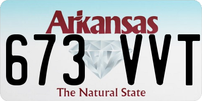 AR license plate 673VVT